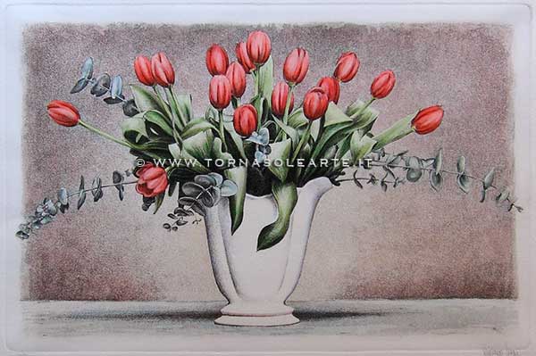 Composizioni di fiori - Vaso con tulipani