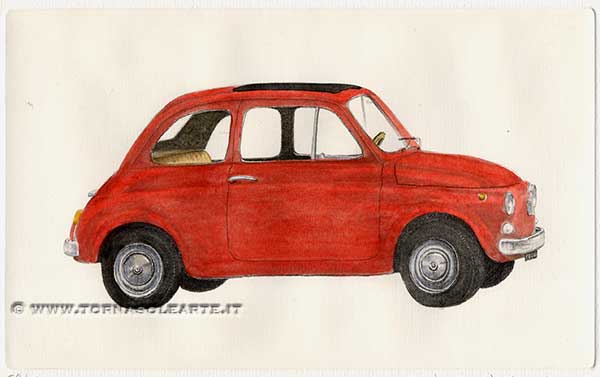 Fiat 500 rossa
