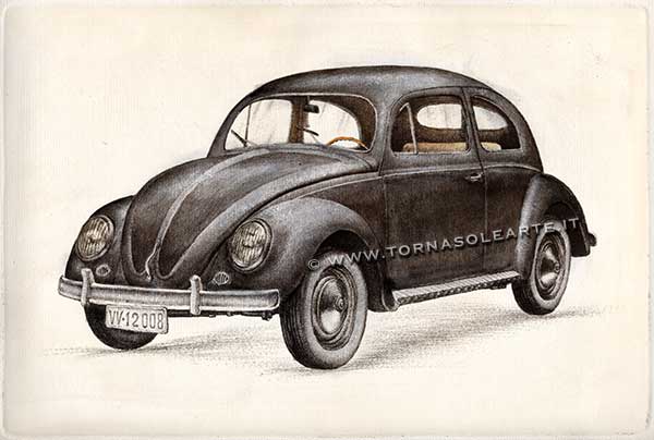 Volkswagen. Maggiolino nero