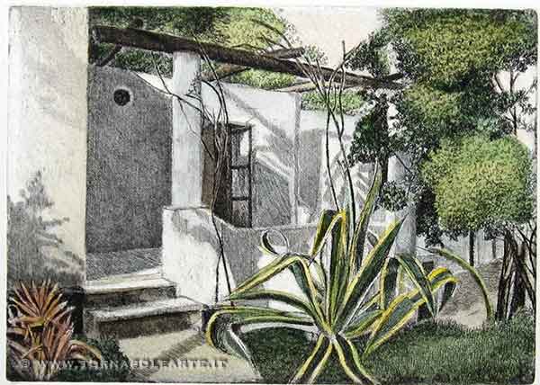 Vedute mediterranee - Casa con agave