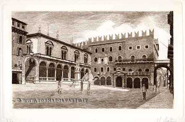 Verona - Veduta del palazzo del Podestà