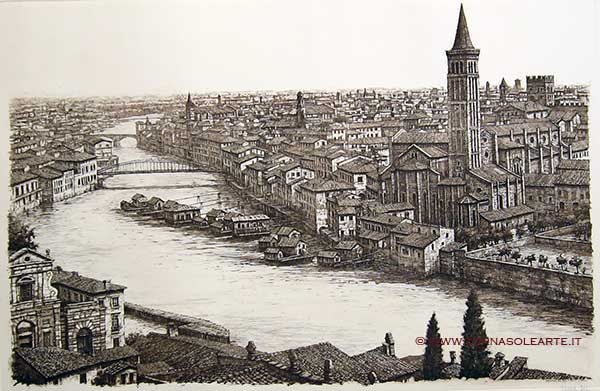 Verona - Panoramica dell'Adige