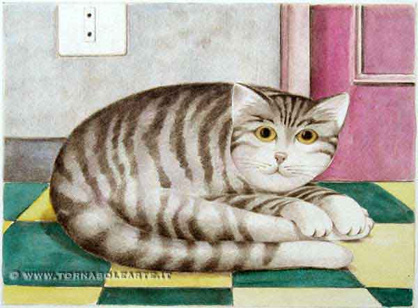 Gatti litho - Gatto tigrato