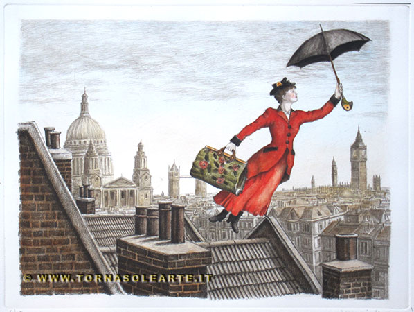 Mary Poppins sui tetti di Londra