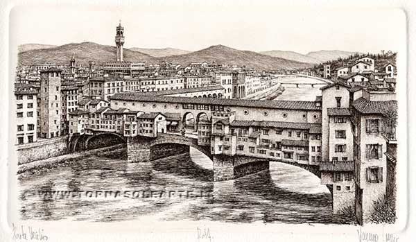 Firenze - Ponte Vecchio bianco nero