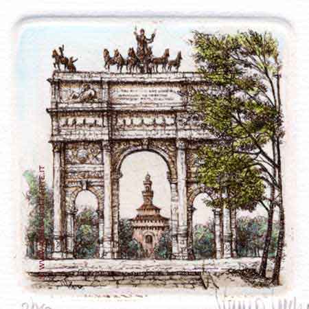 Milano - Veduta dell'Arco della Pace