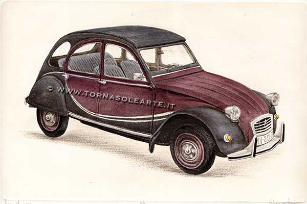 Citroen 2CV bordeaux