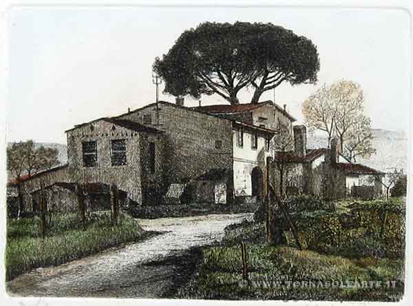 Paesaggi toscani - Casa al pino