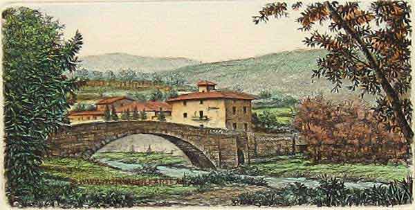 Paesaggi agresti - Ponte sul ruscello