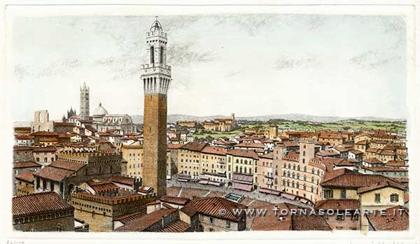 Siena - Veduta della torre del Mangia