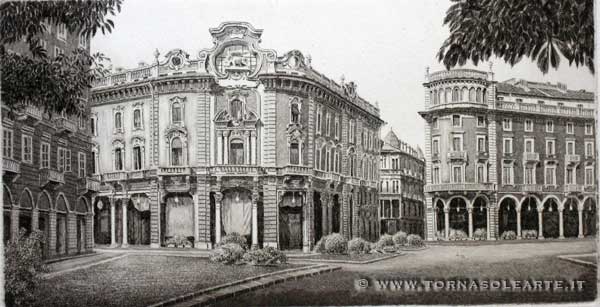 Torino - Veduta di piazza Solferino