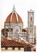 Firenze Veduta del Duomo col Campanile