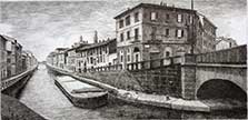 Milano, veduta del Naviglio Grande