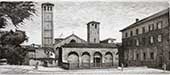 Milano Veduta della Basilica di S. Ambrogio