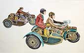 Motociclisti in side cars