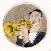 Sestetto jazz in tondo con tromba