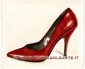 Scarpa décolleté rossa