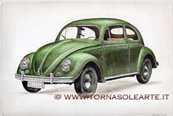 Volkswagen. Maggiolino verde