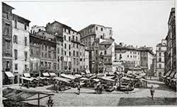 Roma, veduta di Campo di Fiori